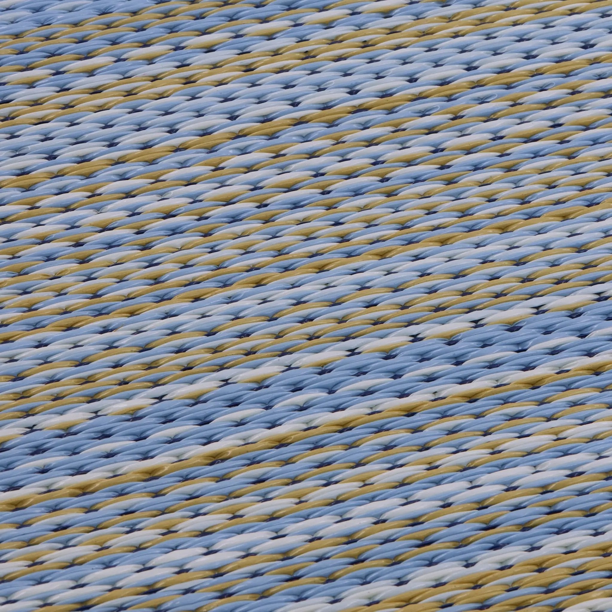 Cancun Shadow - Blue Outdoor Rug for Patio by Fab Habitat