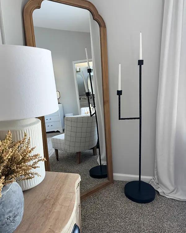 50 Inch Black Iron Floor Candelabra by Decor Steals