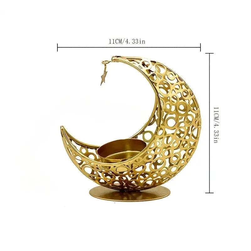 Candle Holder - Decorative Metal Gold by House Of Avana