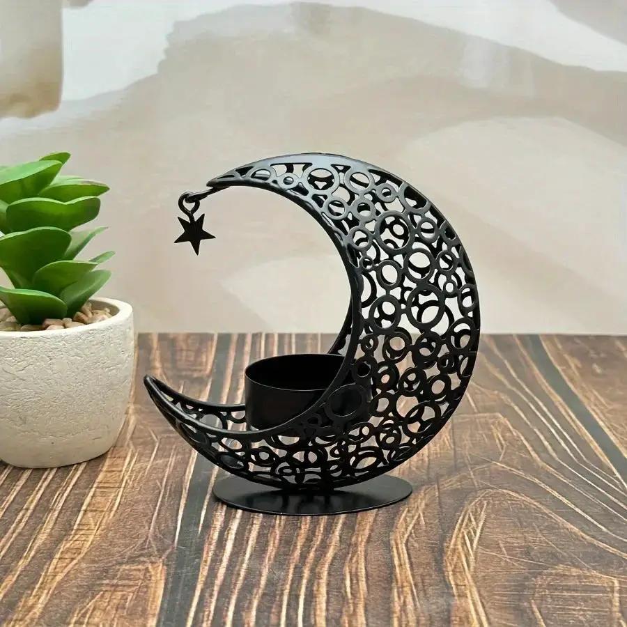 Candle Holder - Decorative Metal Gold by House Of Avana