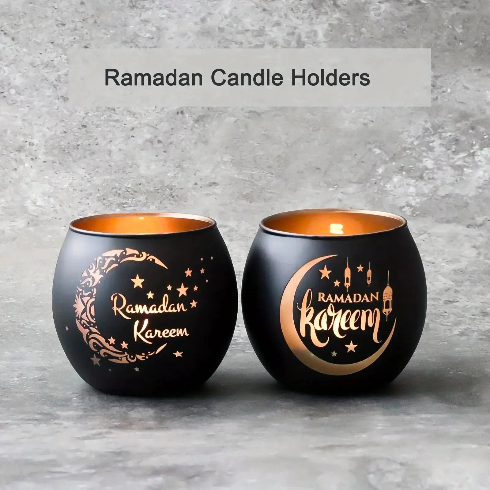 Candle Holder - Glass Moon Star by House Of Avana
