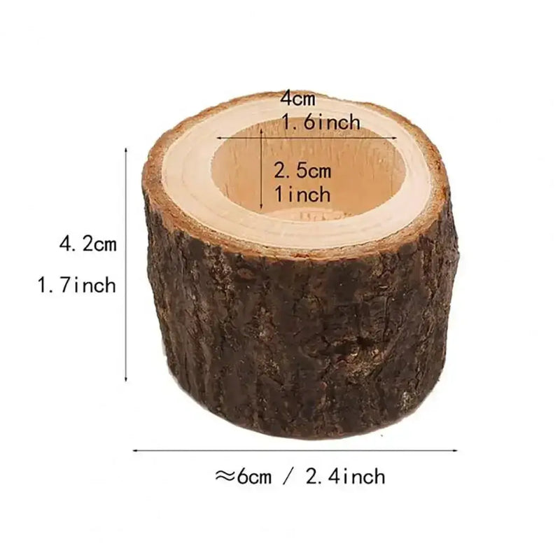 Candle Holder - Wooden Mini by House Of Avana