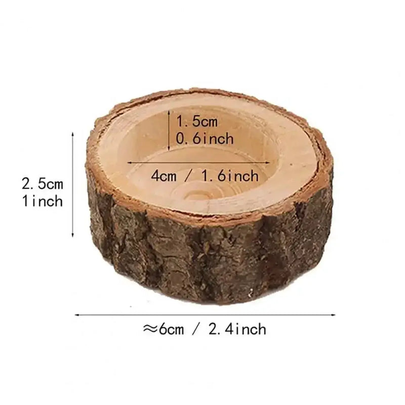 Candle Holder - Wooden Mini by House Of Avana