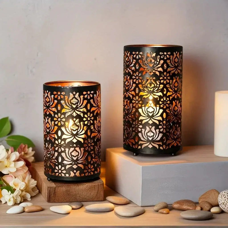 Candle Holders - Decorative Iron Set by House Of Avana