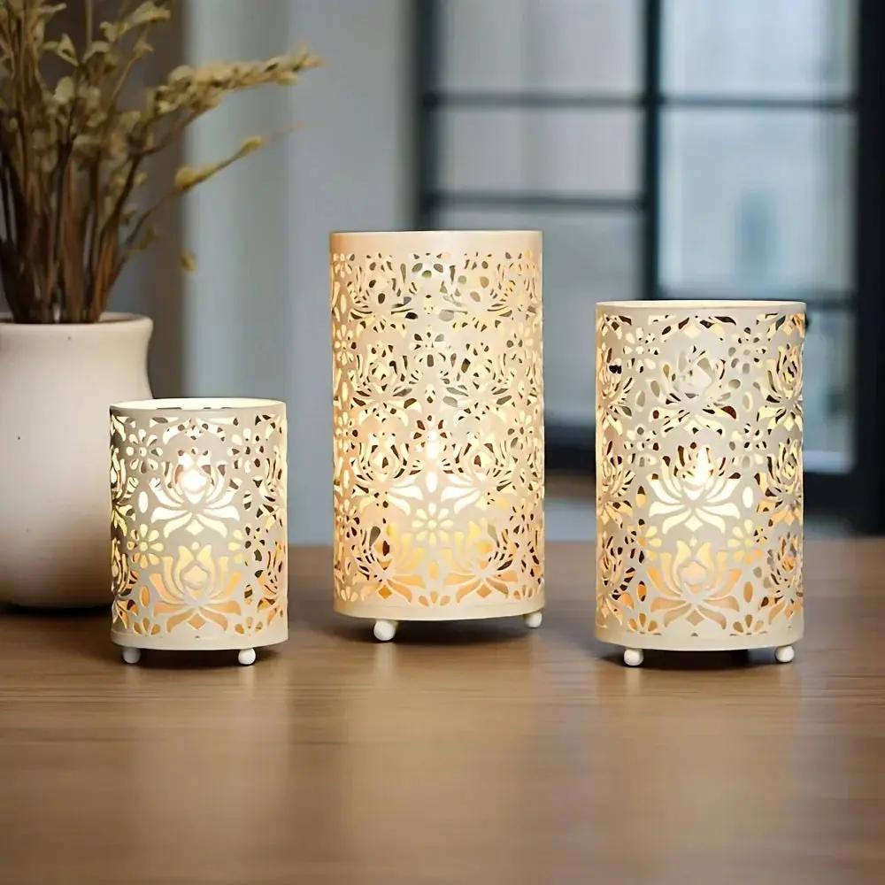 Candle Holders - Decorative Iron Set by House Of Avana