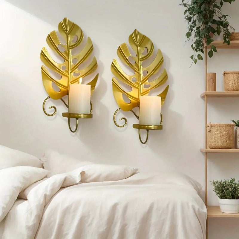 Candle Holders - Elegant Metal Set by House Of Avana