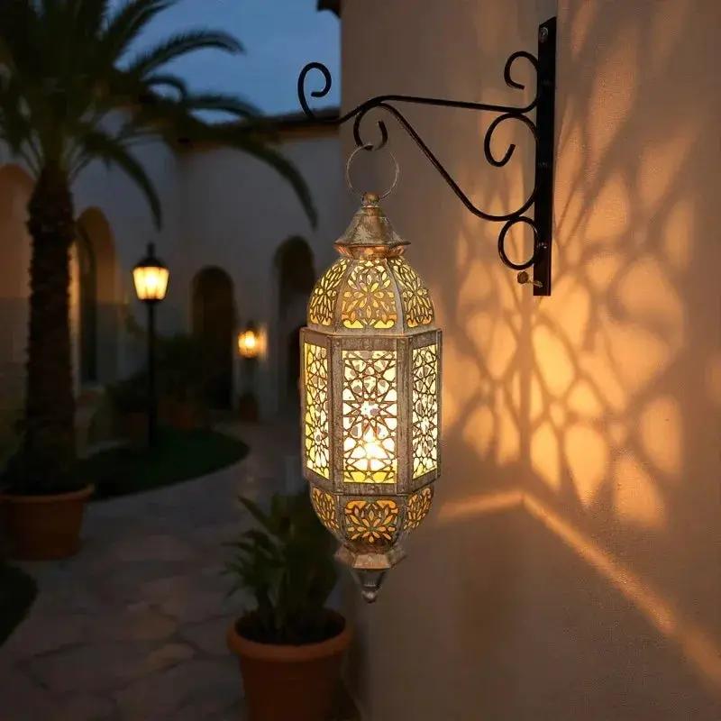 Candle Lantern - Hanging Cast Iron by House Of Avana