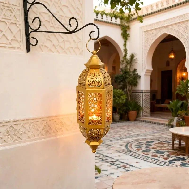 Candle Lantern - Hanging Cast Iron by House Of Avana