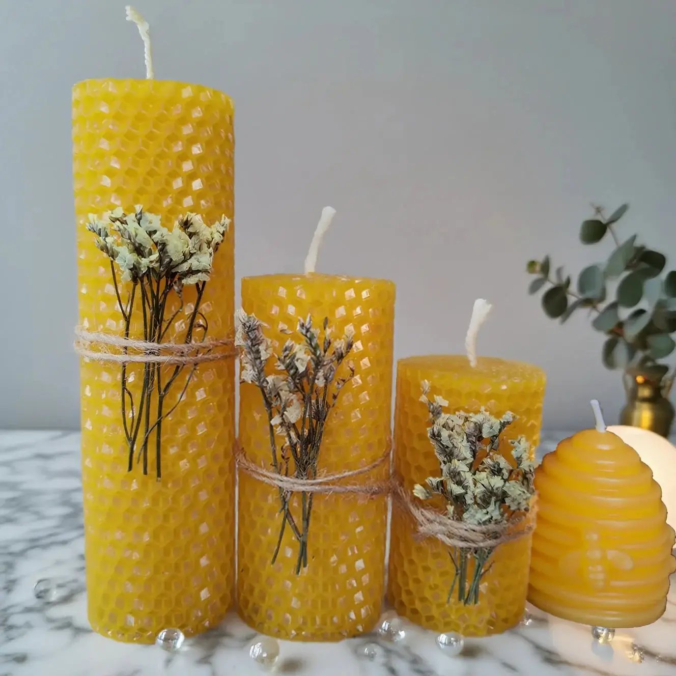 Candle Set - Decorative Beeswax 4pcs by House Of Avana