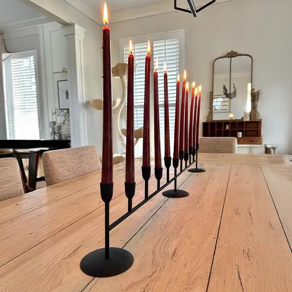 Matte Black 11-Taper Candle Holder by Decor Steals