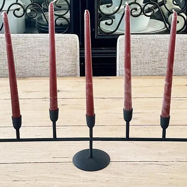 Matte Black 11-Taper Candle Holder by Decor Steals