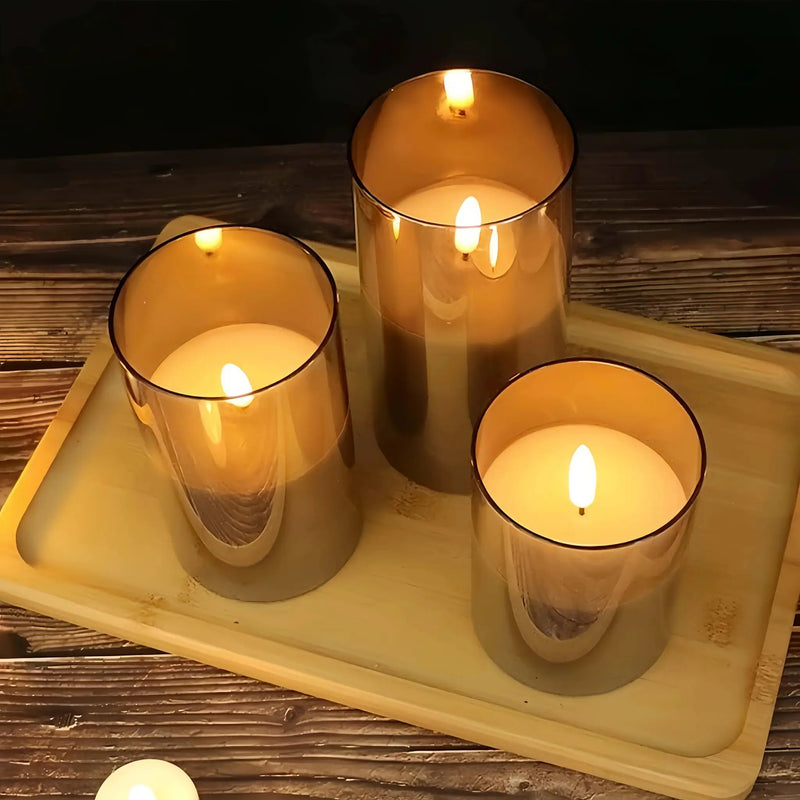 Candles - Flameless Gray 3-Pack by House Of Avana