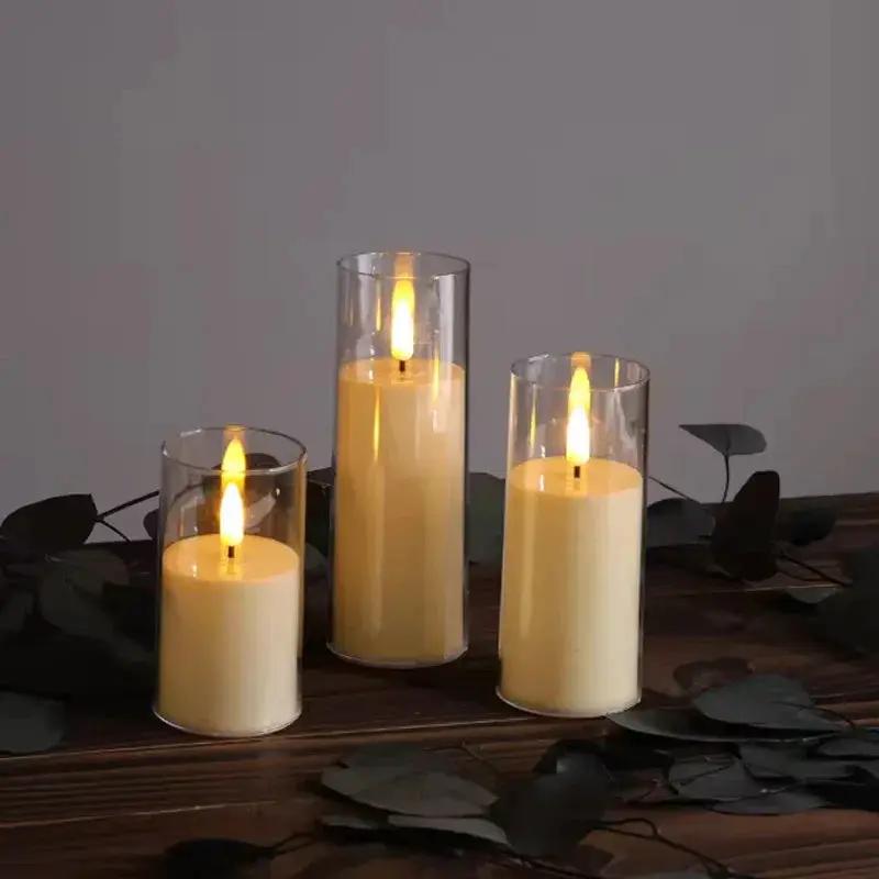 Candles - Flameless LED Plastic 3-Piece by House Of Avana
