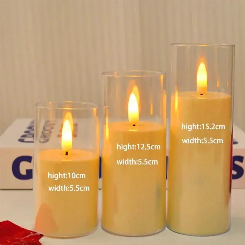 Candles - Flameless LED Plastic 3-Piece by House Of Avana