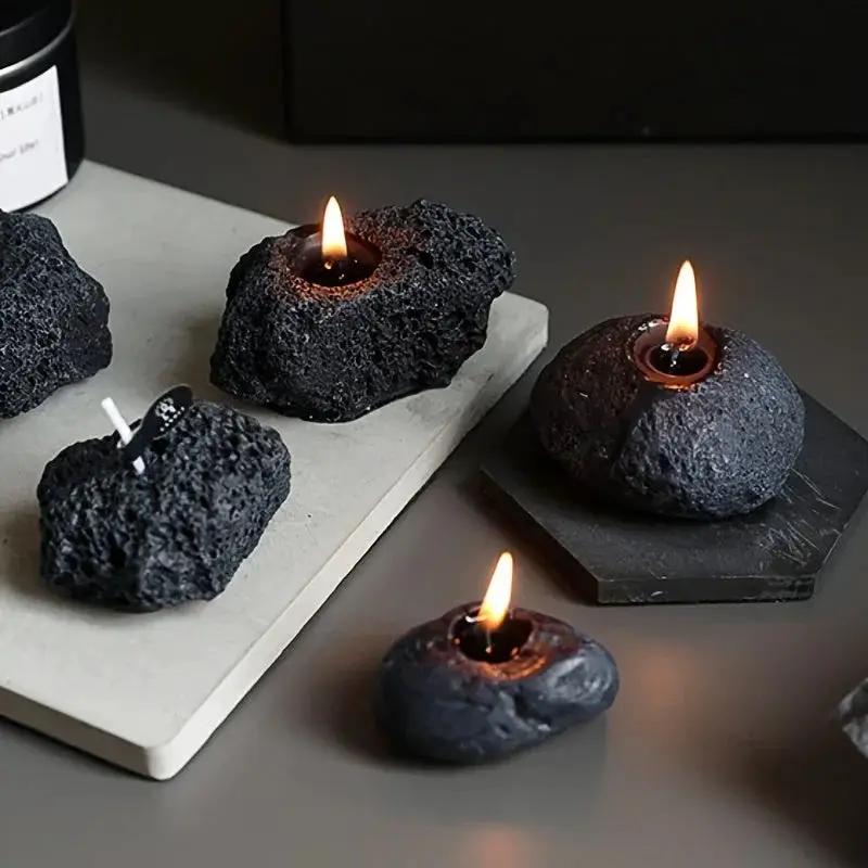 Candles - Meteorite Stone Set by House Of Avana