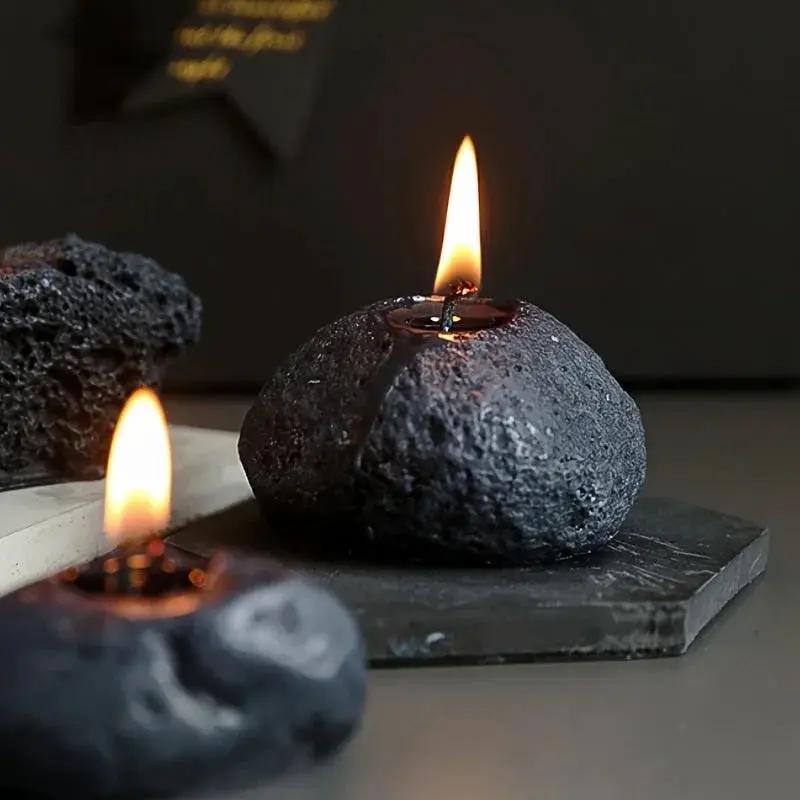 Candles - Meteorite Stone Set by House Of Avana