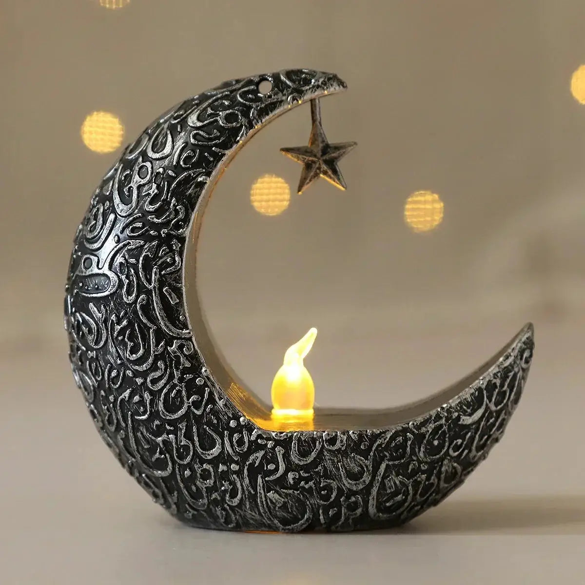 Candlestick - LED Star Moon Style White by House Of Avana