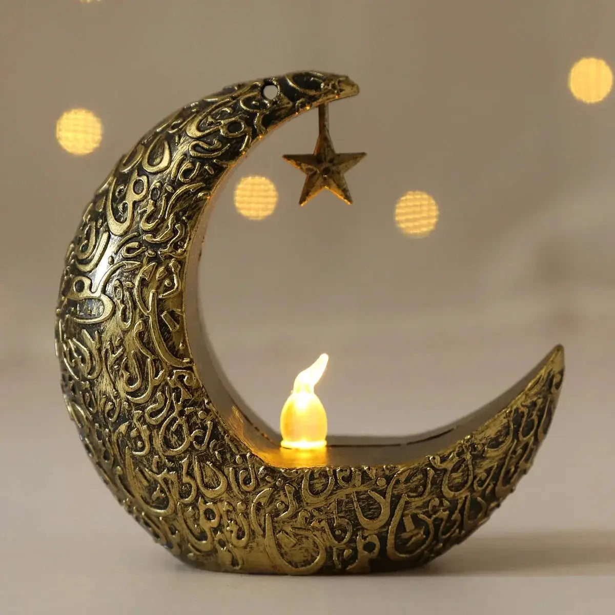 Candlestick - LED Star Moon Style White by House Of Avana