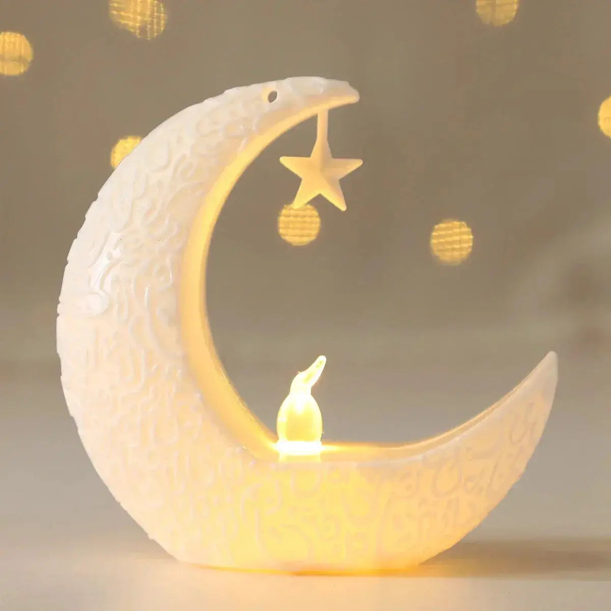 Candlestick - LED Star Moon Style White by House Of Avana