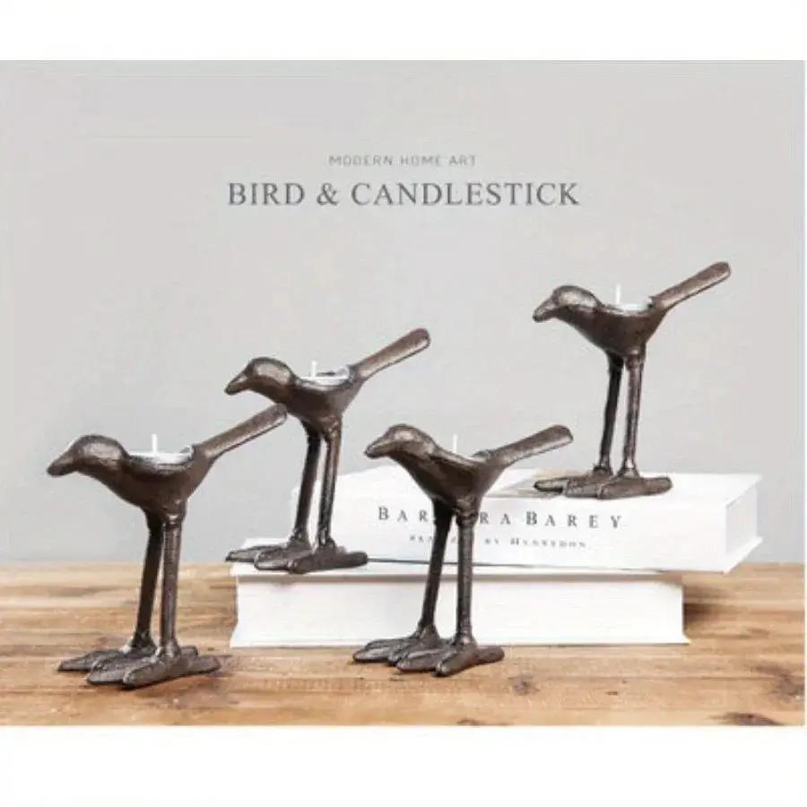 Candlestick - Retro Cast Iron 2PCS by House Of Avana
