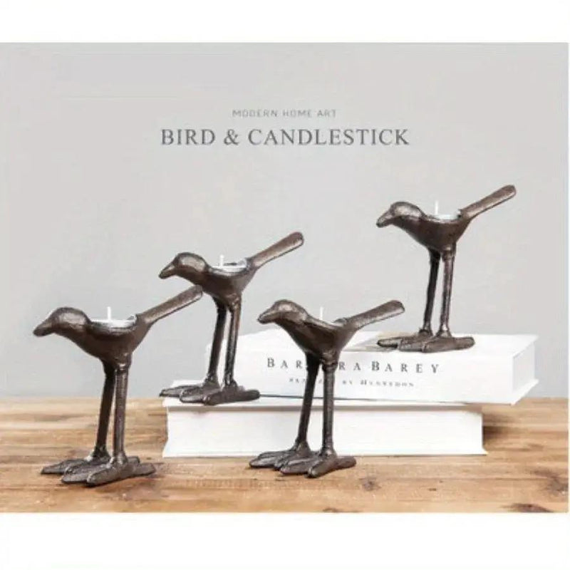 Candlestick - Retro Cast Iron 2PCS by House Of Avana