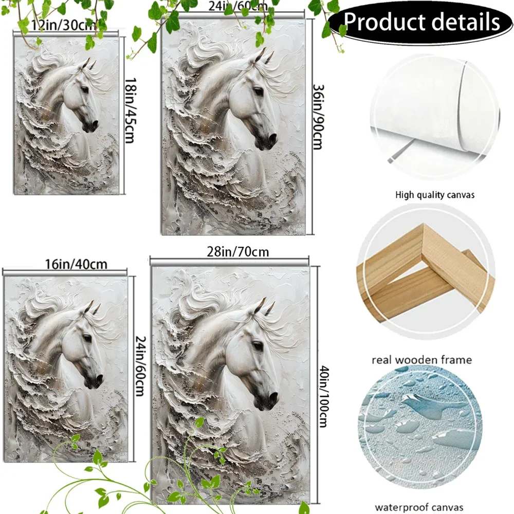 Canvas Art - Large White Framed by House Of Avana