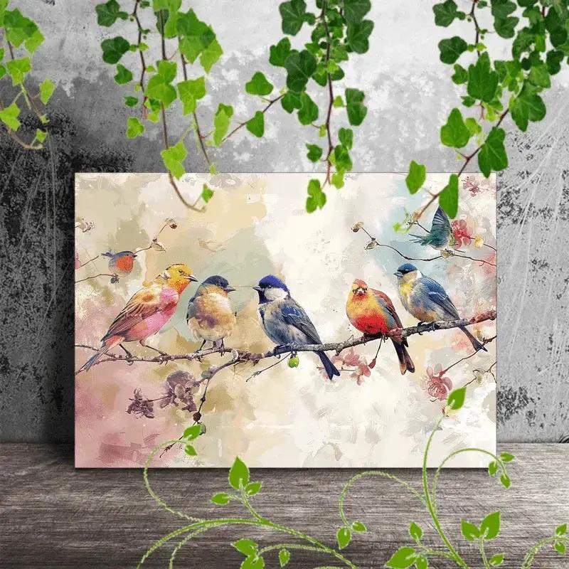 Canvas Painting - Colorful Wooden 1 by House Of Avana