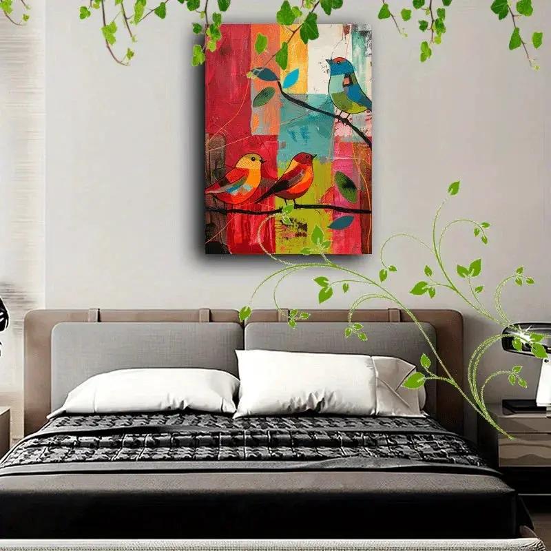 Canvas Painting - Colorful Wooden Abstract by House Of Avana