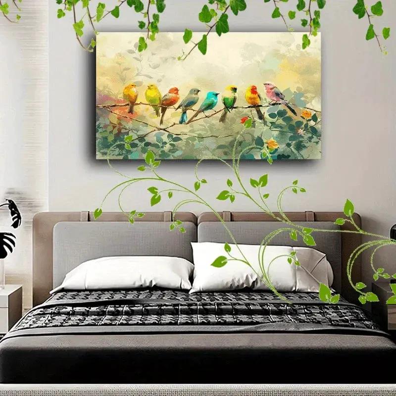 Canvas Painting - Colorful Wooden by House Of Avana