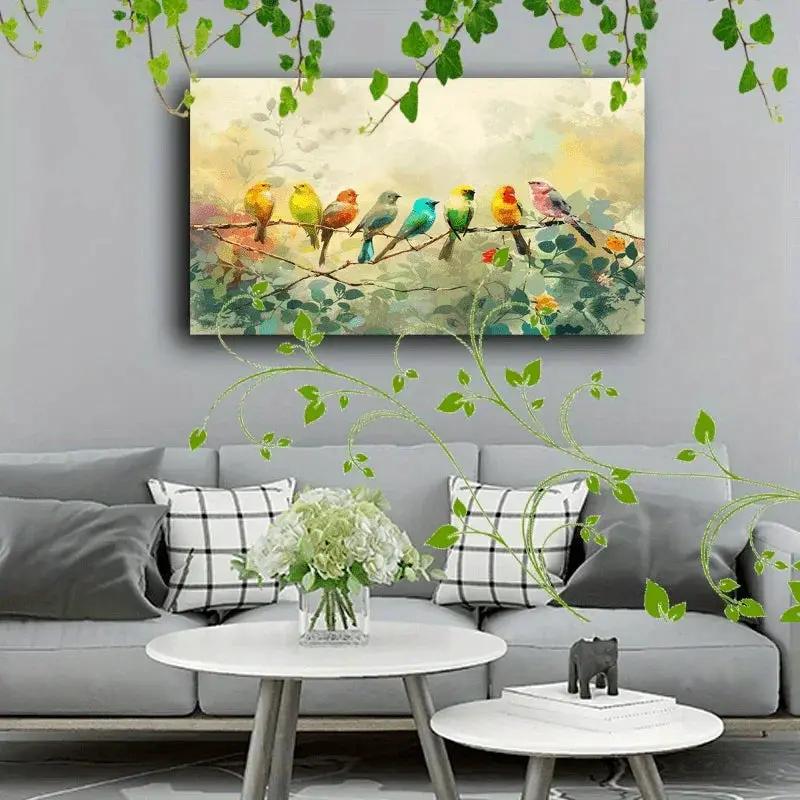 Canvas Painting - Colorful Wooden by House Of Avana