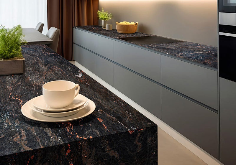 Capolovora Textured Granite Slab Random room scene 2