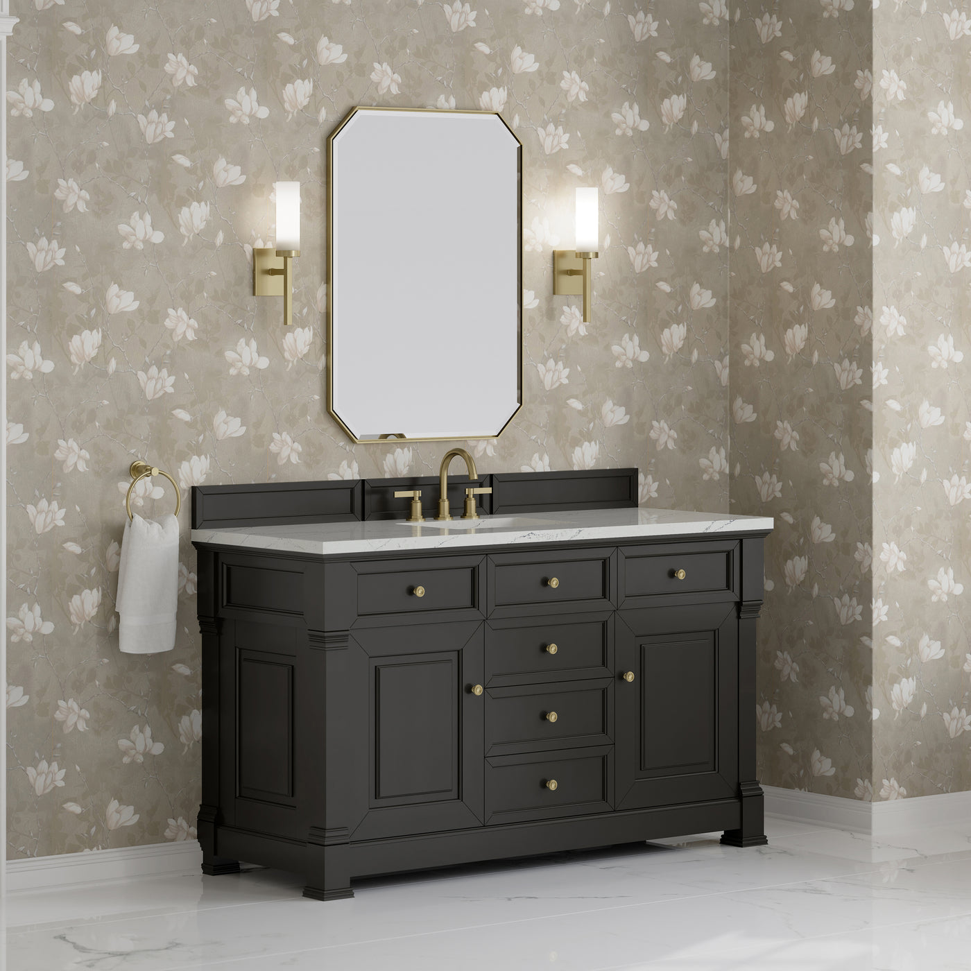 James Martin Brookfield 60" Single Bathroom Vanity, Black Onyx, view 39