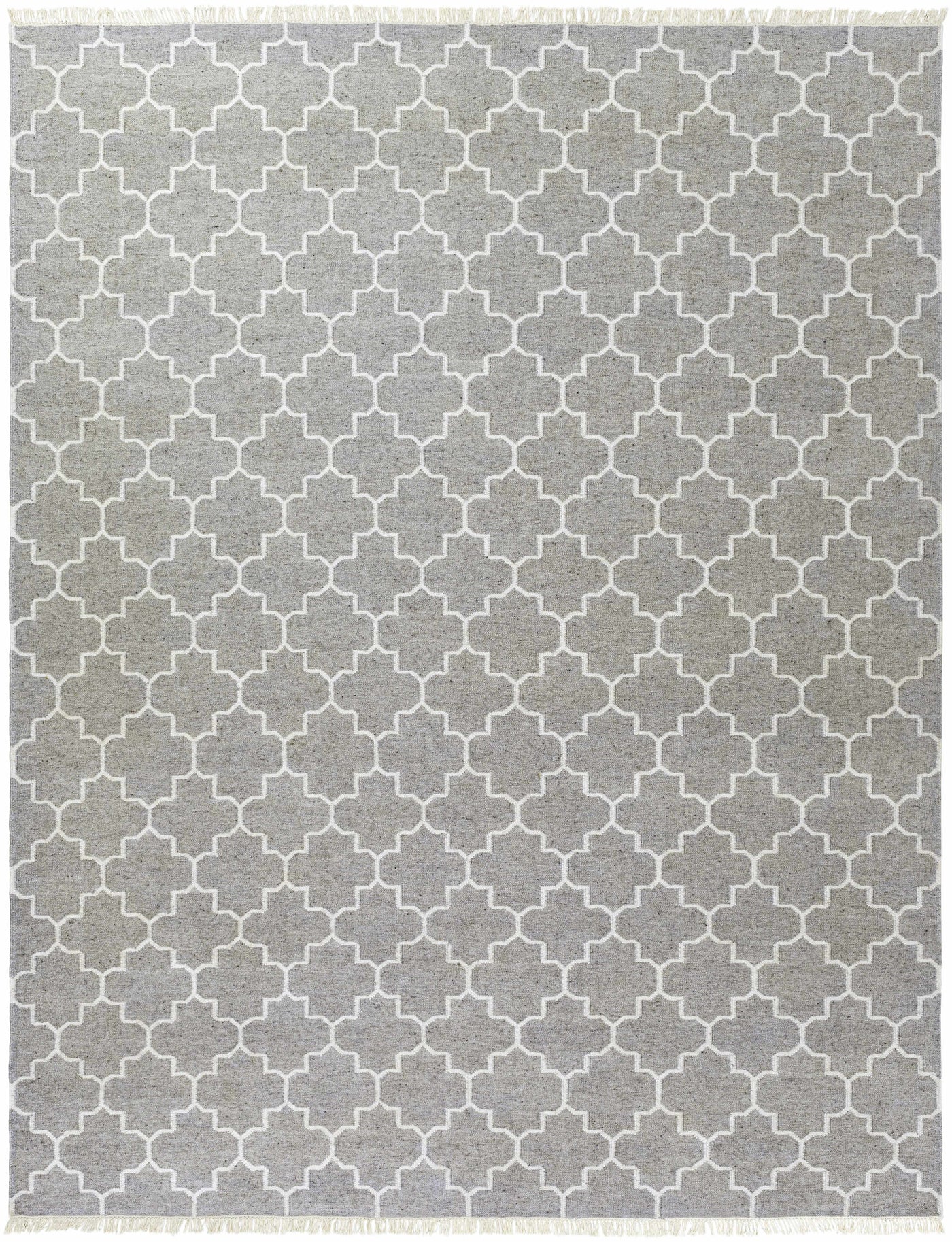 Cardin Charcoal Trellis Wool&Viscose Rug - Clearance by Boutique Rugs