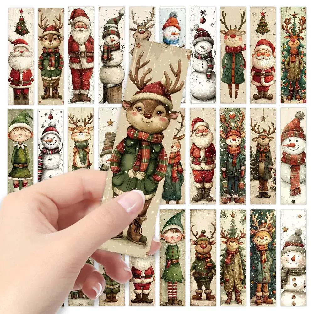 Cardboard Christmas Bookmarks Set with Student and Teacher Designs by House Of Avana