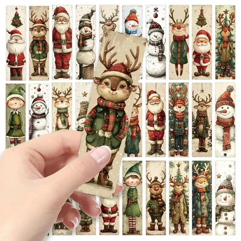 Cardboard Christmas Bookmarks Set with Student and Teacher Designs by House Of Avana