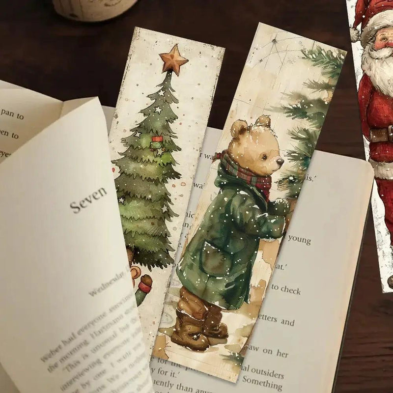 Cardboard Christmas Bookmarks Set with Student and Teacher Designs by House Of Avana