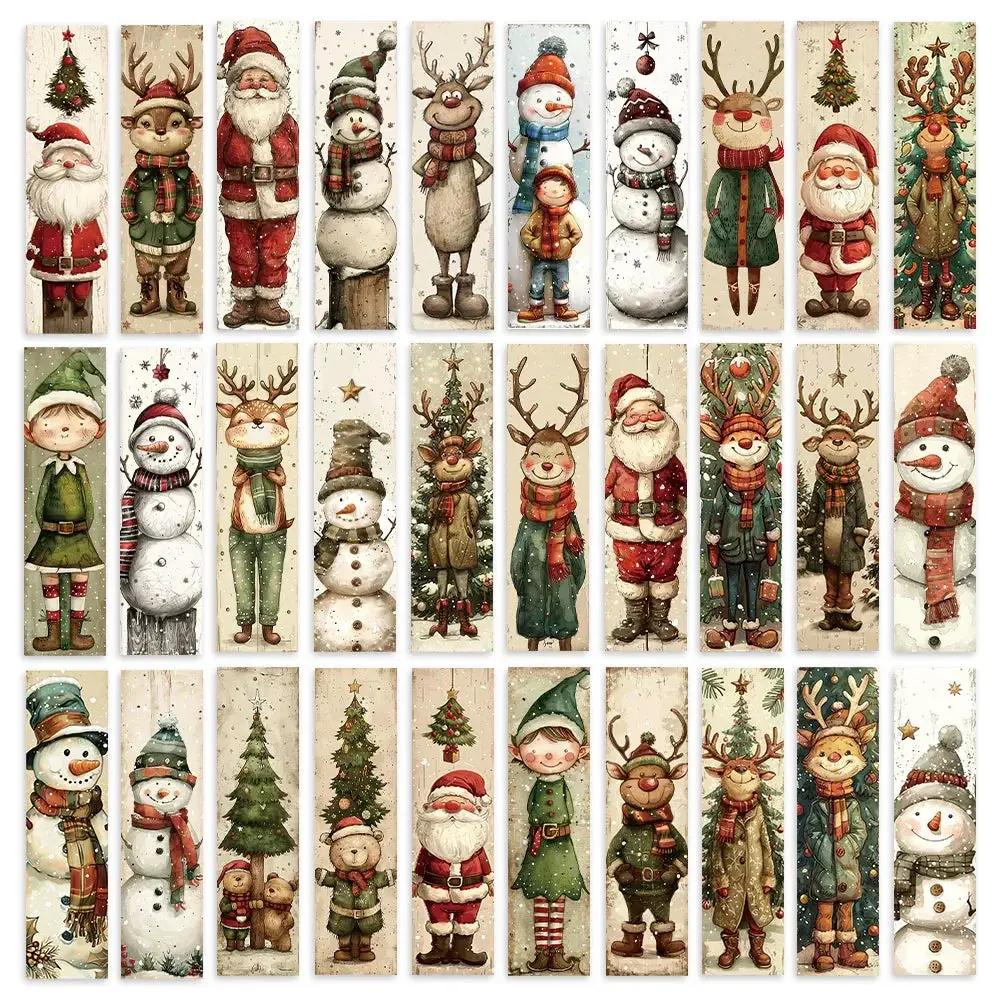 Cardboard Christmas Bookmarks Set with Student and Teacher Designs by House Of Avana