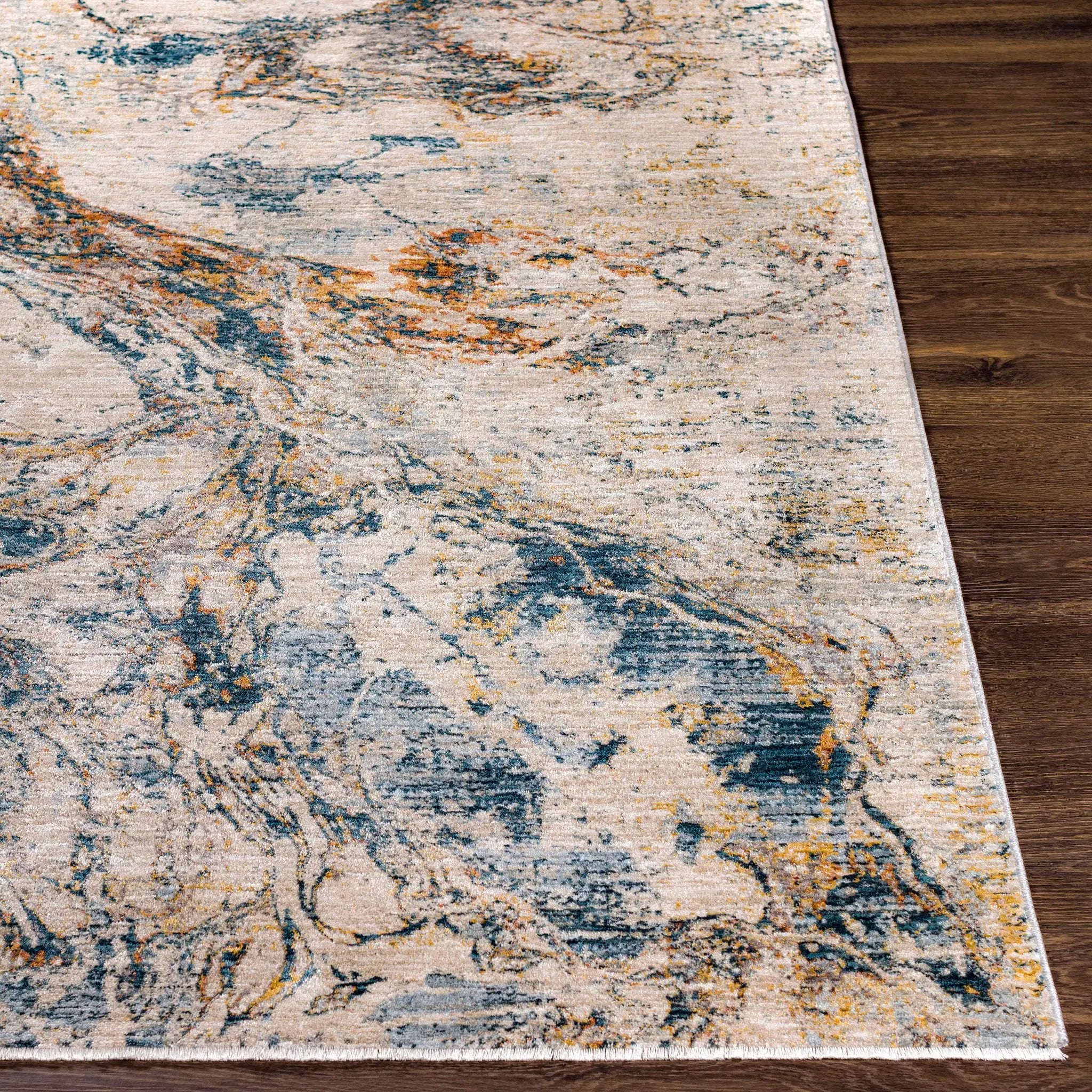 Cardup Beige Marble Rug by Boutique Rugs