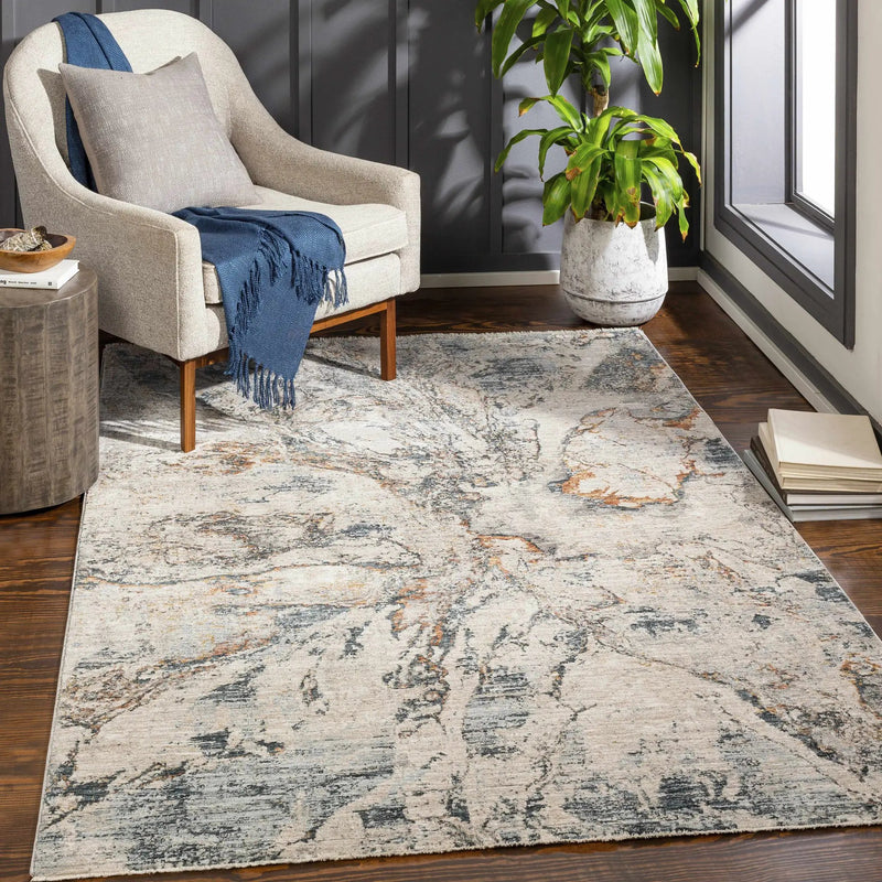 Cardup Beige Marble Rug by Boutique Rugs