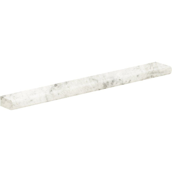 Carrara Blanco Natural Battiscopa Marble Look Porcelain Moldings 3x24