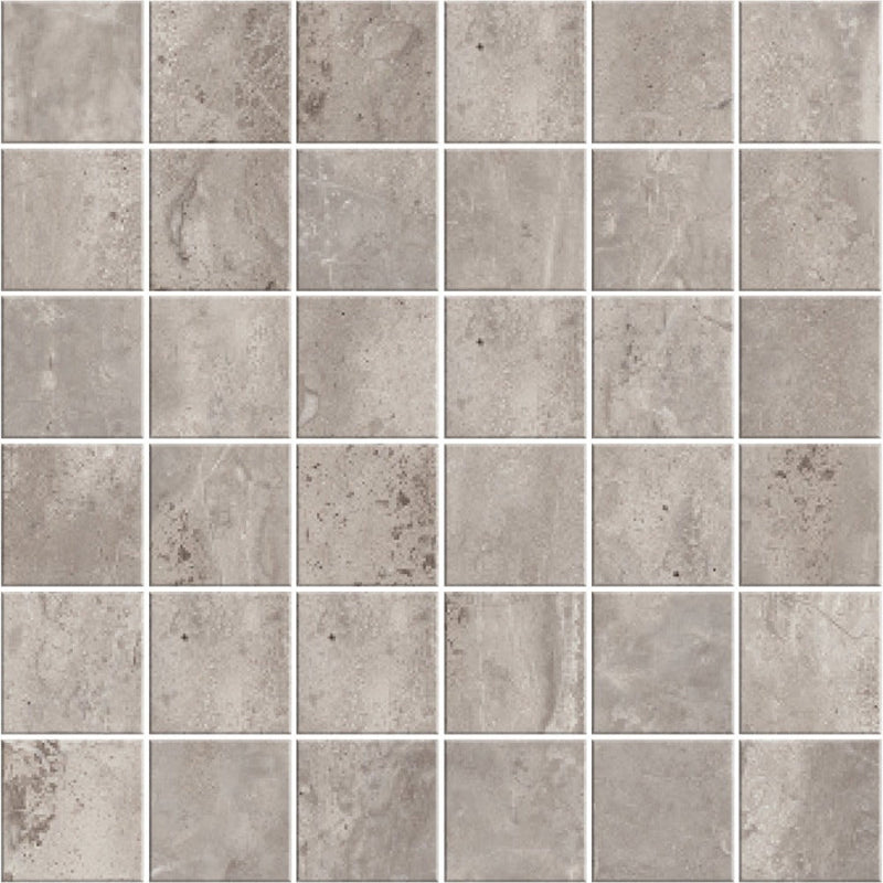 Carrara Select 2.0 Romano Greige Honed 2x2 Marble Look Porcelain Mosaics 12x12 mosaic sheet