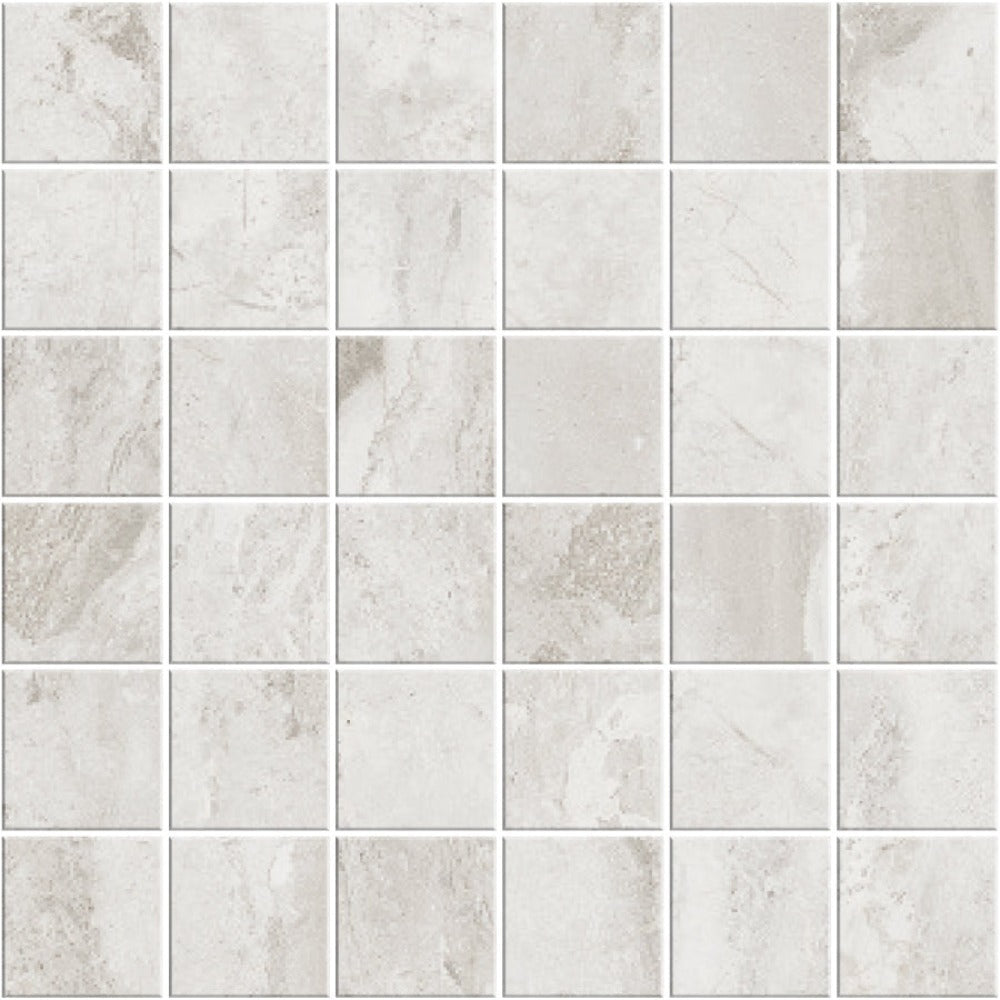 Carrara Select 2.0 Romano White Honed 2x2 Marble Look Porcelain Mosaics 12x12 mosaic sheet