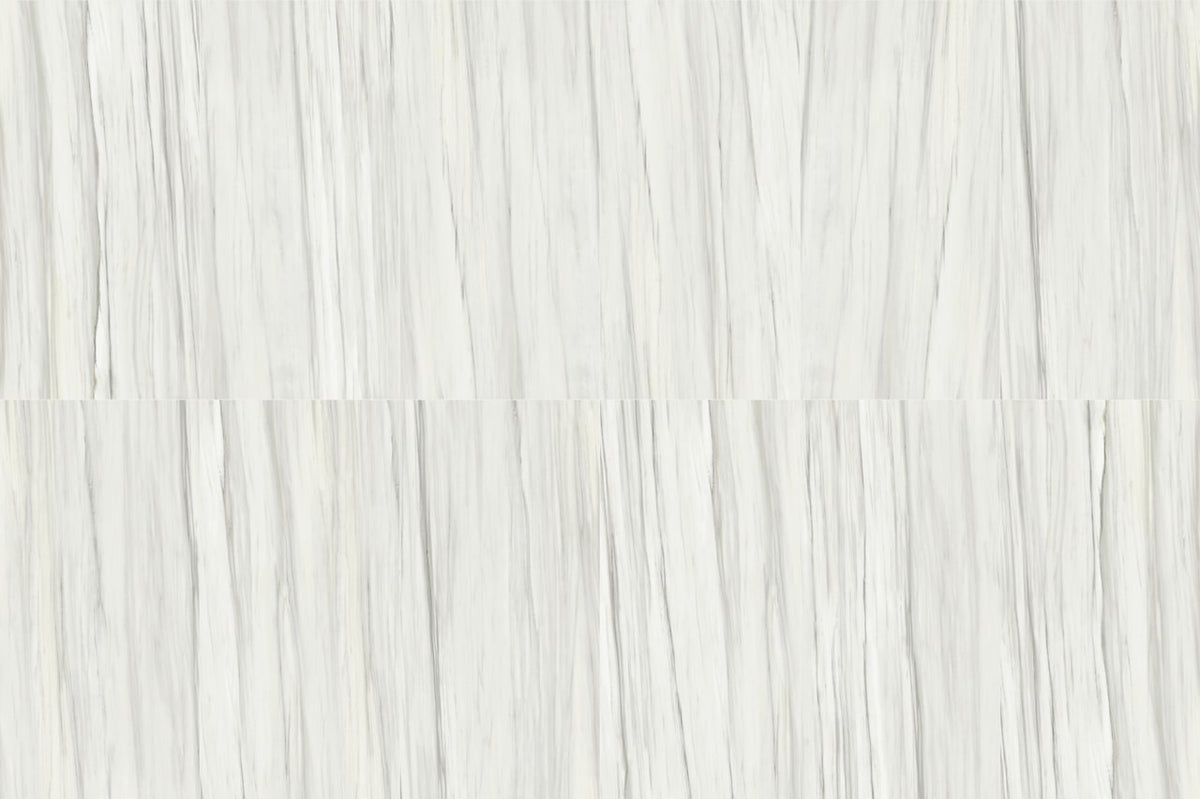 Carrara Select 2.0 Zebrino Honed Marble Look Bullnose Porcelain Trim 4x24, several pieces laid together