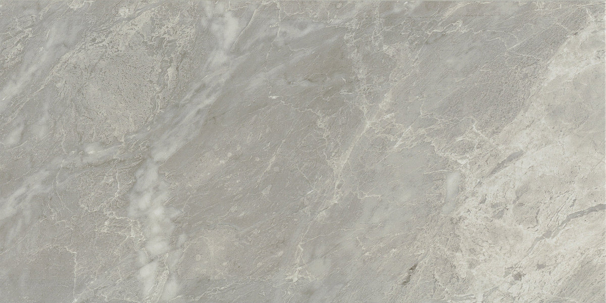 Carrara Select Blu Honed Marble Look Bullnose Porcelain Trim 4x24, surface color and finish