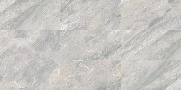 Carrara Select Blu Polished Marble Look Porcelain Tiles 24x48, several pieces laid together