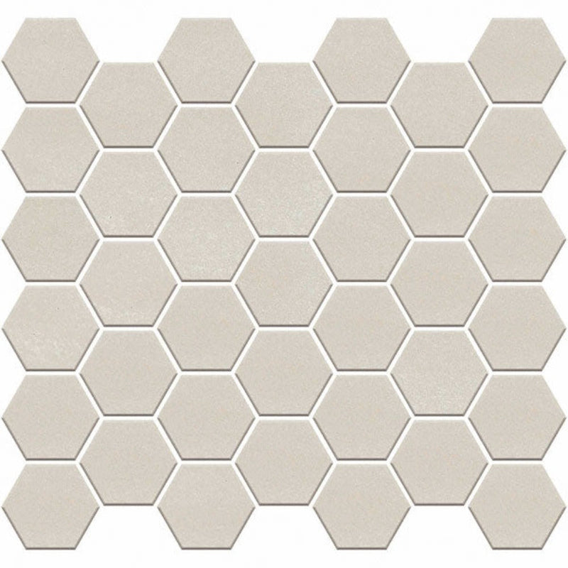 Carrara Select Gioia Honed 2x2 Hexagon Marble Look Porcelain Mosaics 12x12 mosaic sheet