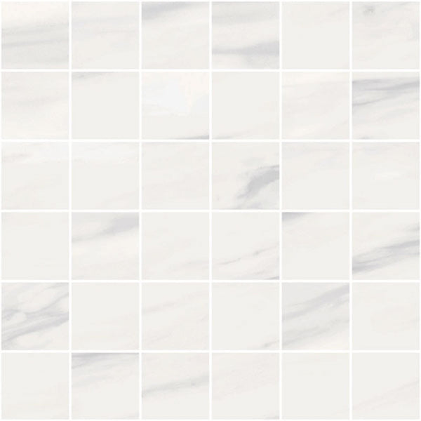 Carrara Select Venato Honed 2x2 Marble Look Porcelain Mosaics 12x12