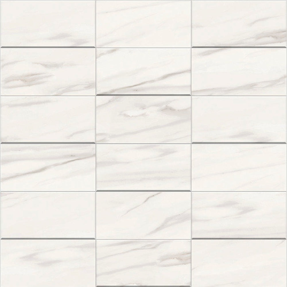 Carrara Select Venato Honed Demetra Marble Look Porcelain Mosaics 12x12 mosaic sheet