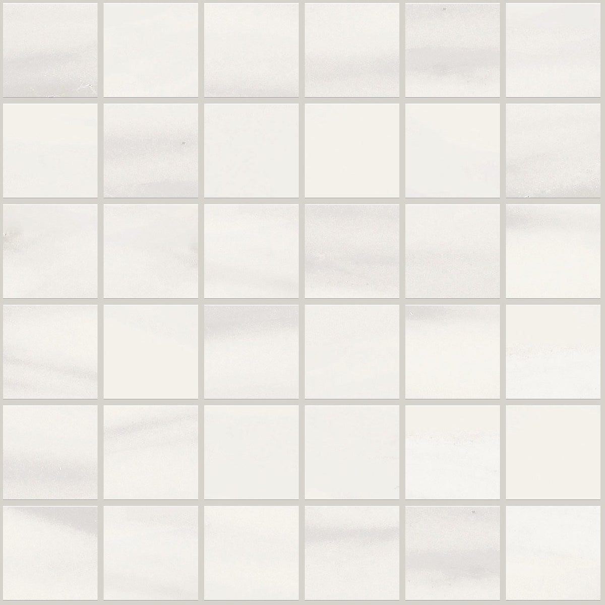 Carrara Select Venato Polished 2x2 Marble Look Porcelain Mosaics 12x12 mosaic sheet