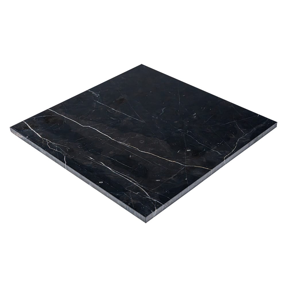 Black, Carrara T Honed Checkerboard Pattern Marble Tiles 12x12 Marble Honed 12x12 Tiles — 2
